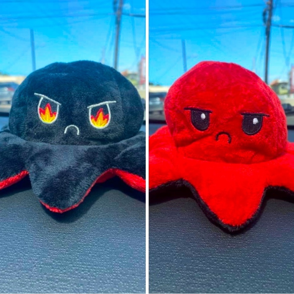 Red Reversible Octopus Plush